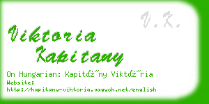 viktoria kapitany business card